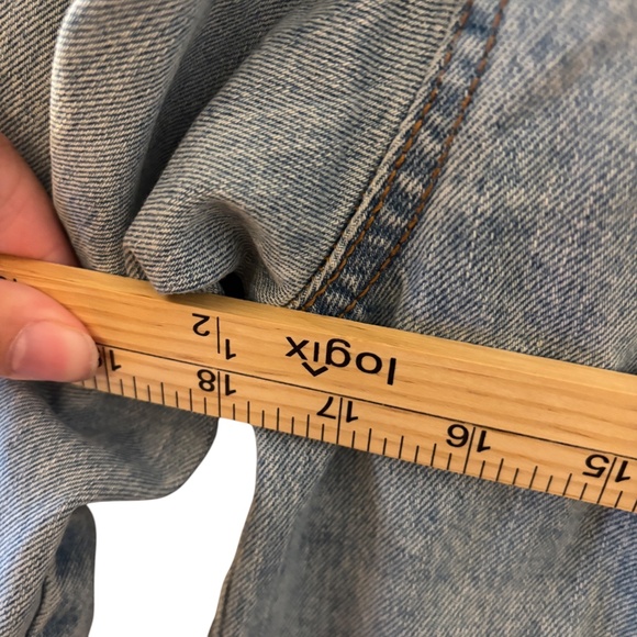 Bershka Oversized Light Wash Distressed Denim Jacket XXS - Picture 11 of 12